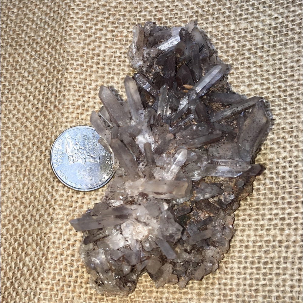 Natural red crystal cluster